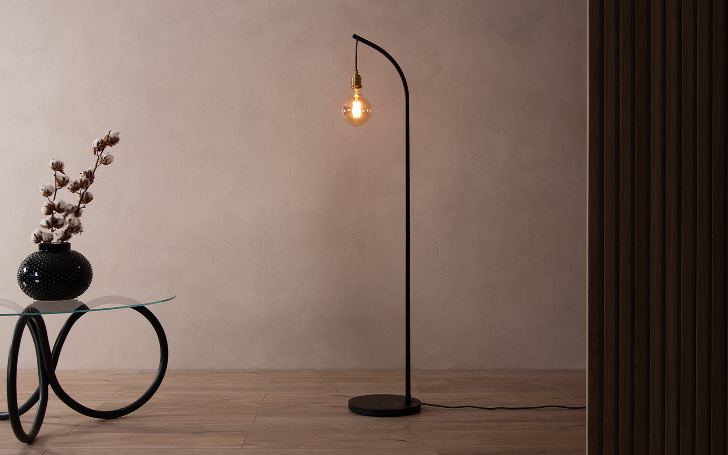 Noctis Mooring Floor Light - oak wood