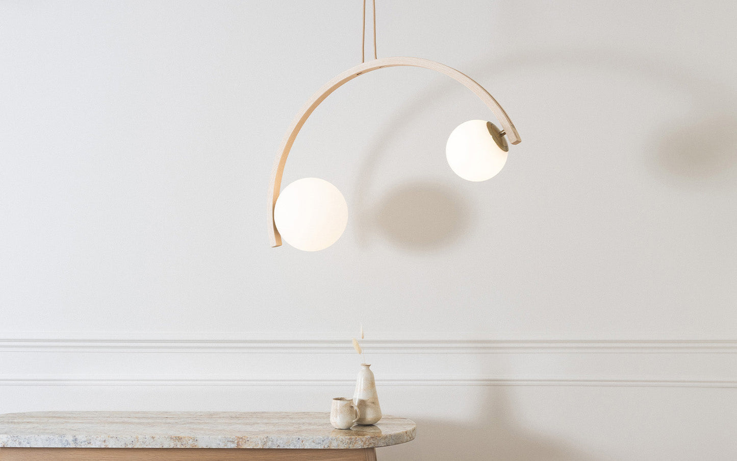 Loer Crescent Pendant - glass