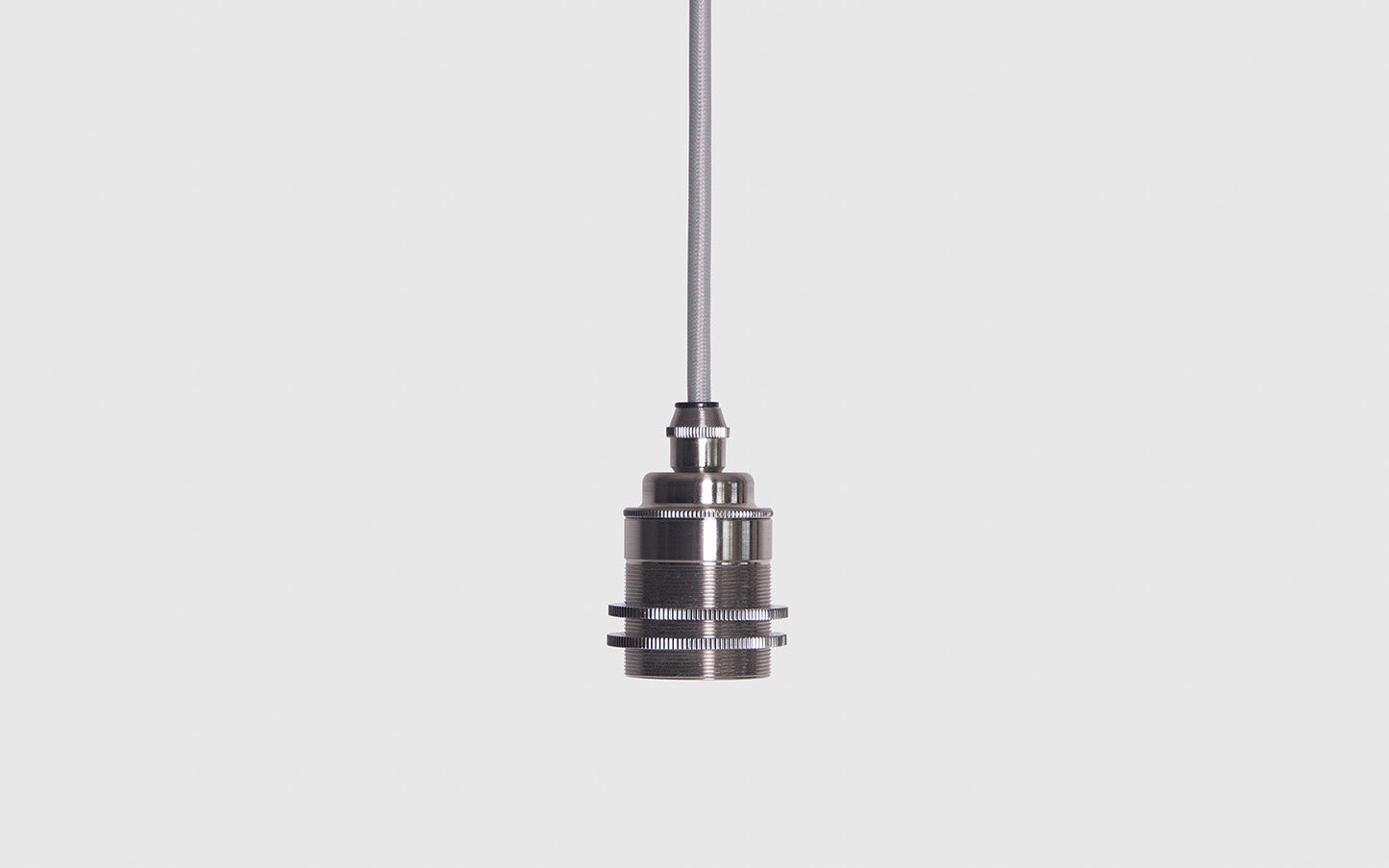 Satin Nickel Ceiling Kit E27 - fabric
