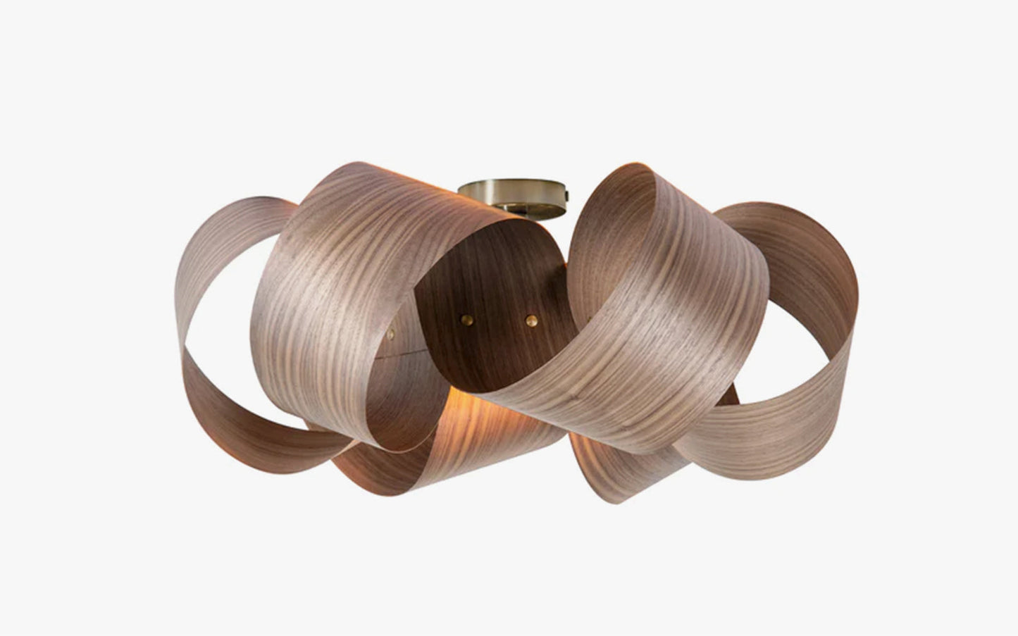 Drift Flush Ceiling Light - oak wood
