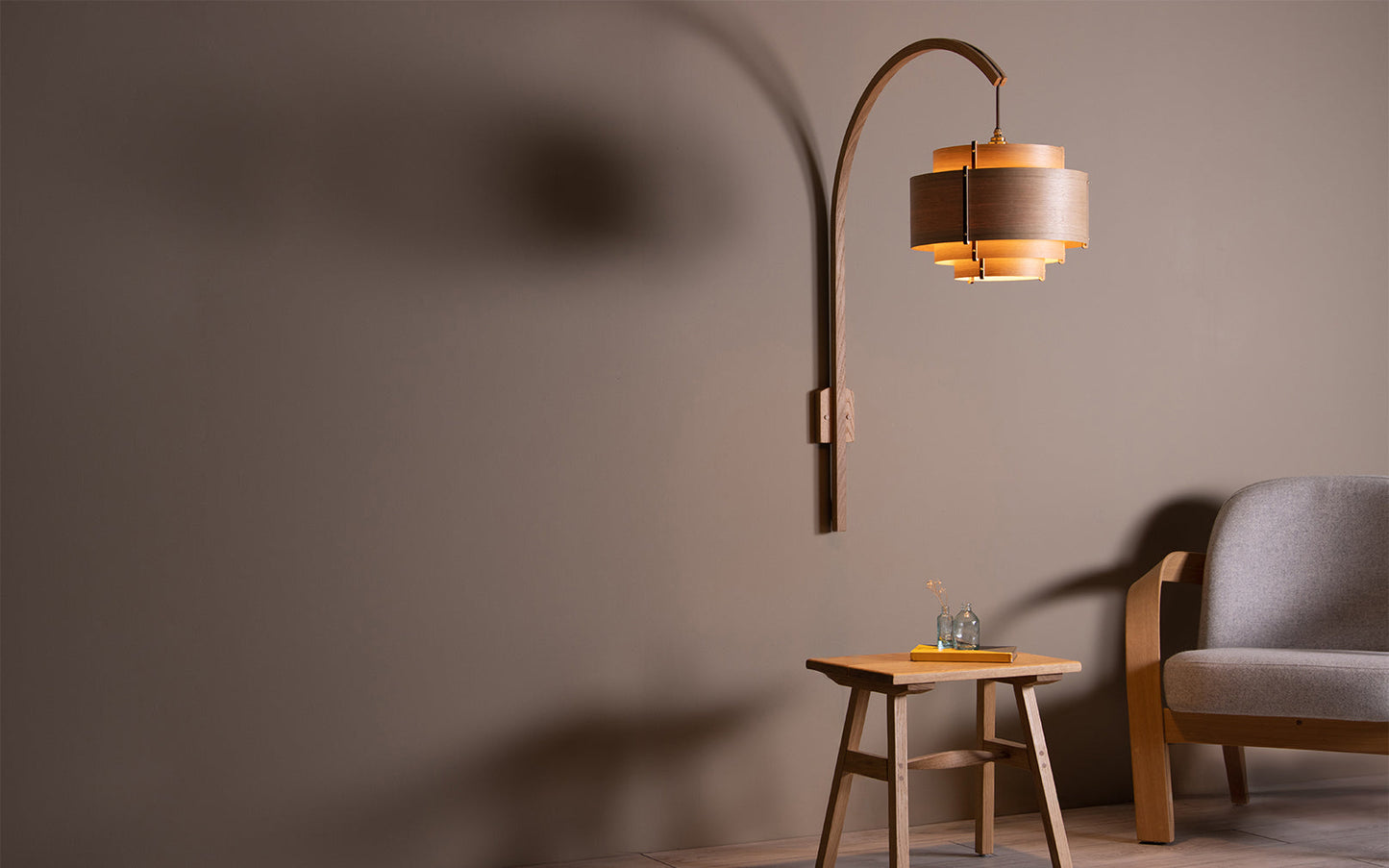 Leven - Tilow Wall Light Large - oak wood