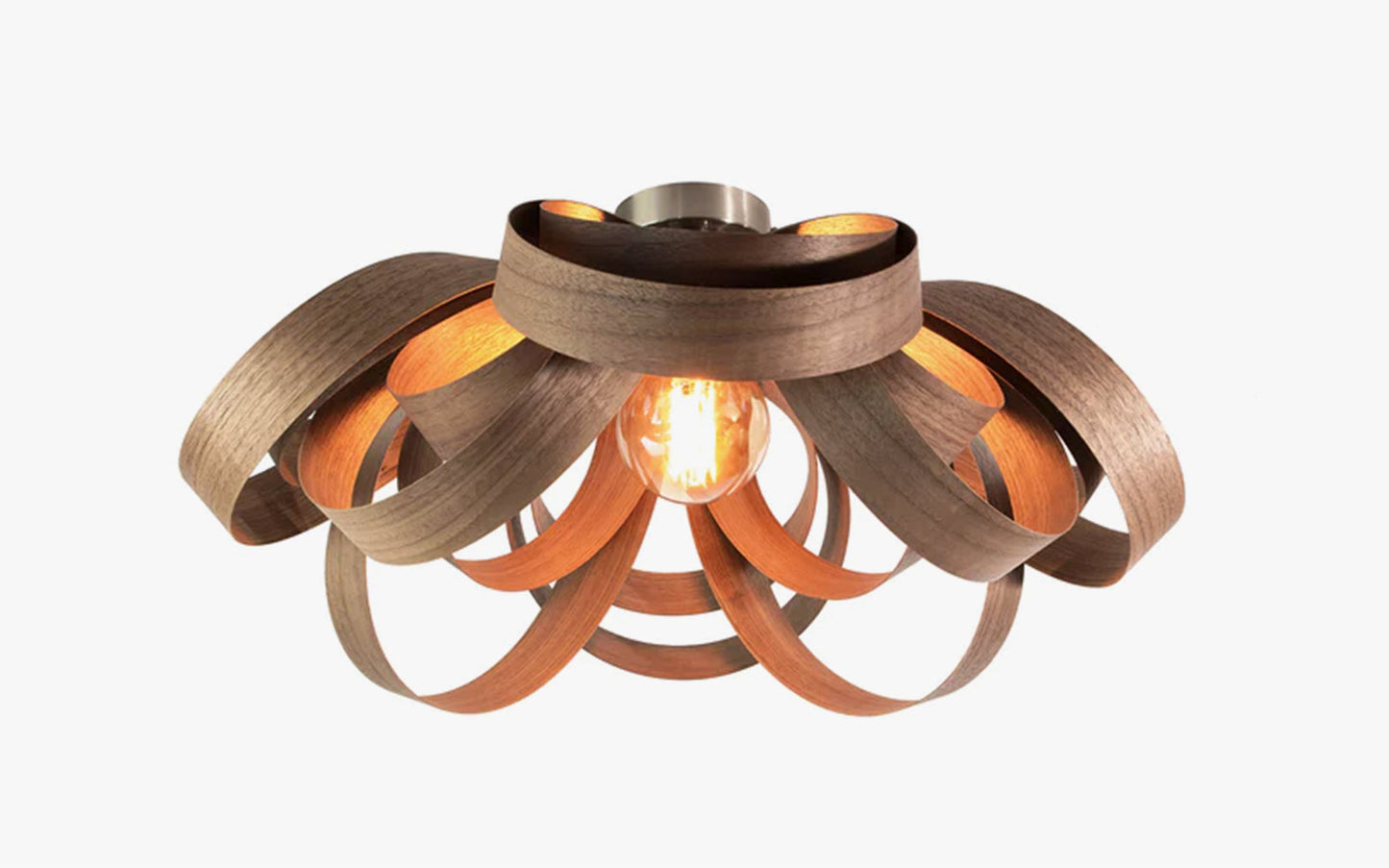 Skipper Flush Ceiling Light - oak wood