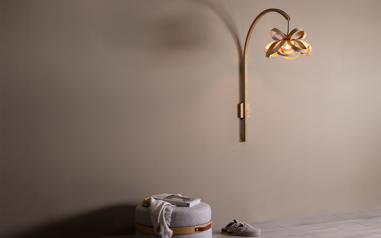 Skipper Small - Tilow Wall Light Large - oak wood