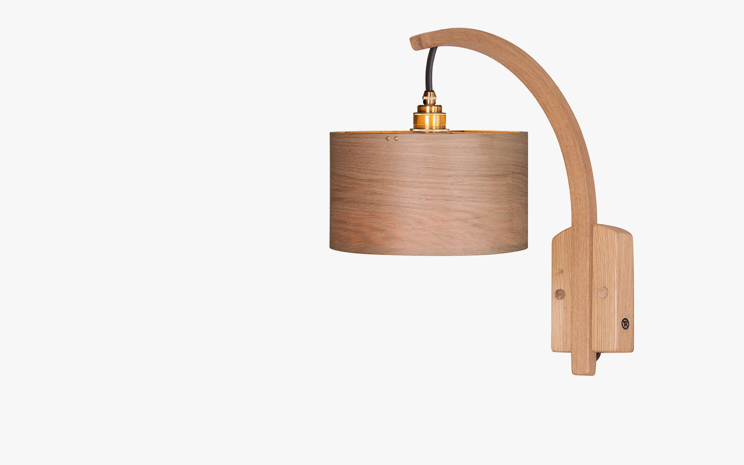 Stem Wall Light - oak wood