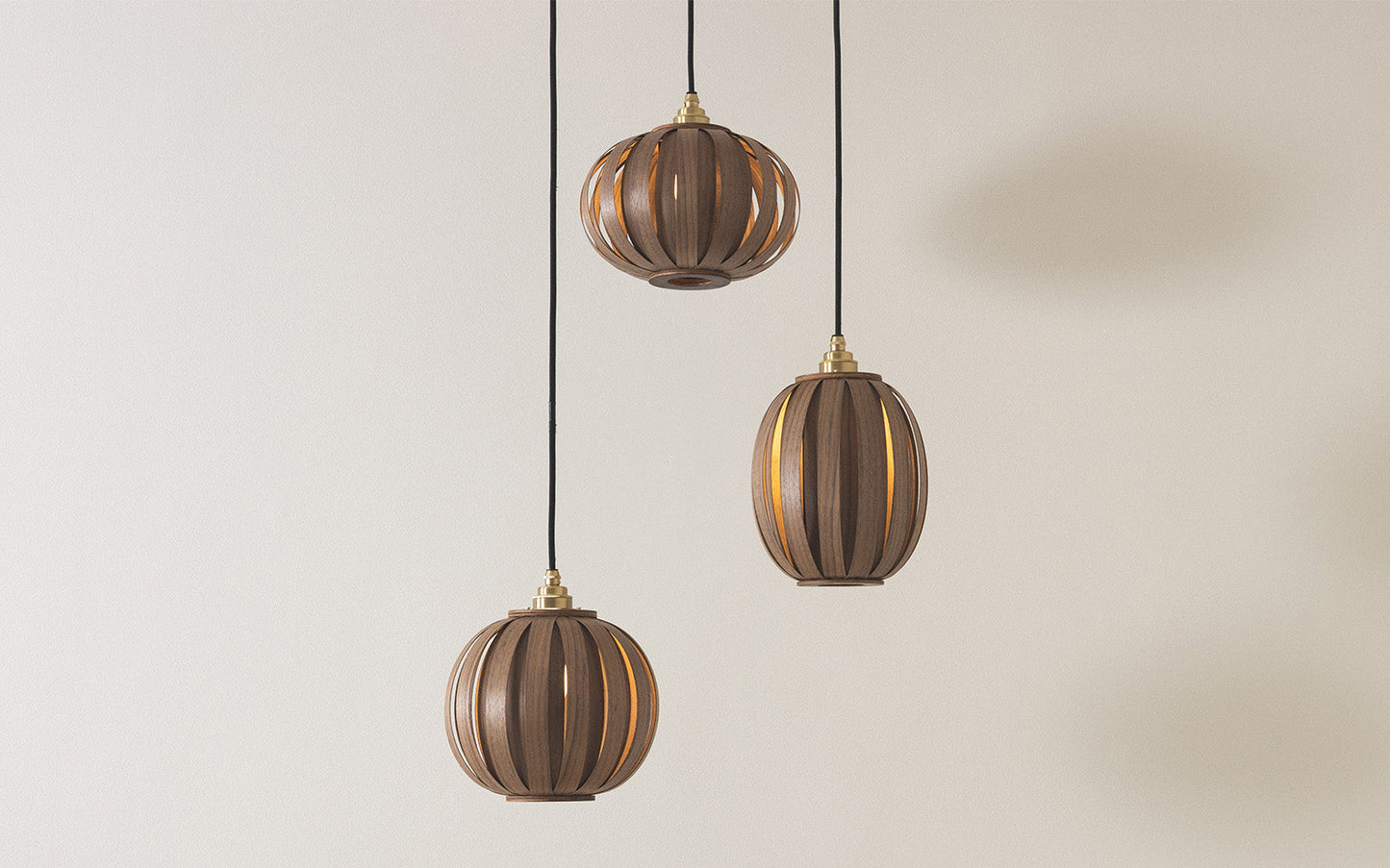 Urchin X-Small Range - Trio Cluster - oak wood