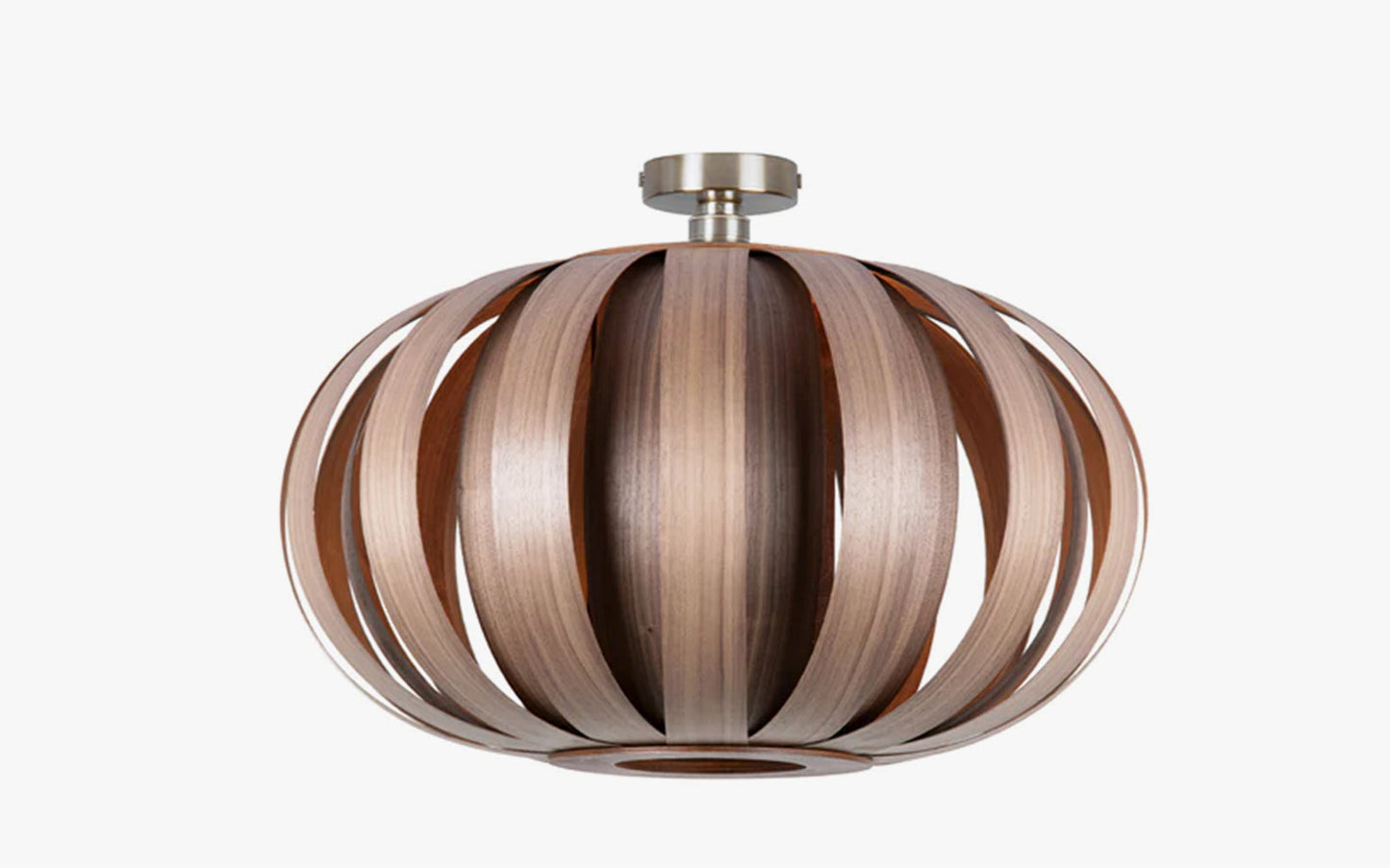 Urchin Flush Ceiling Light - oak wood