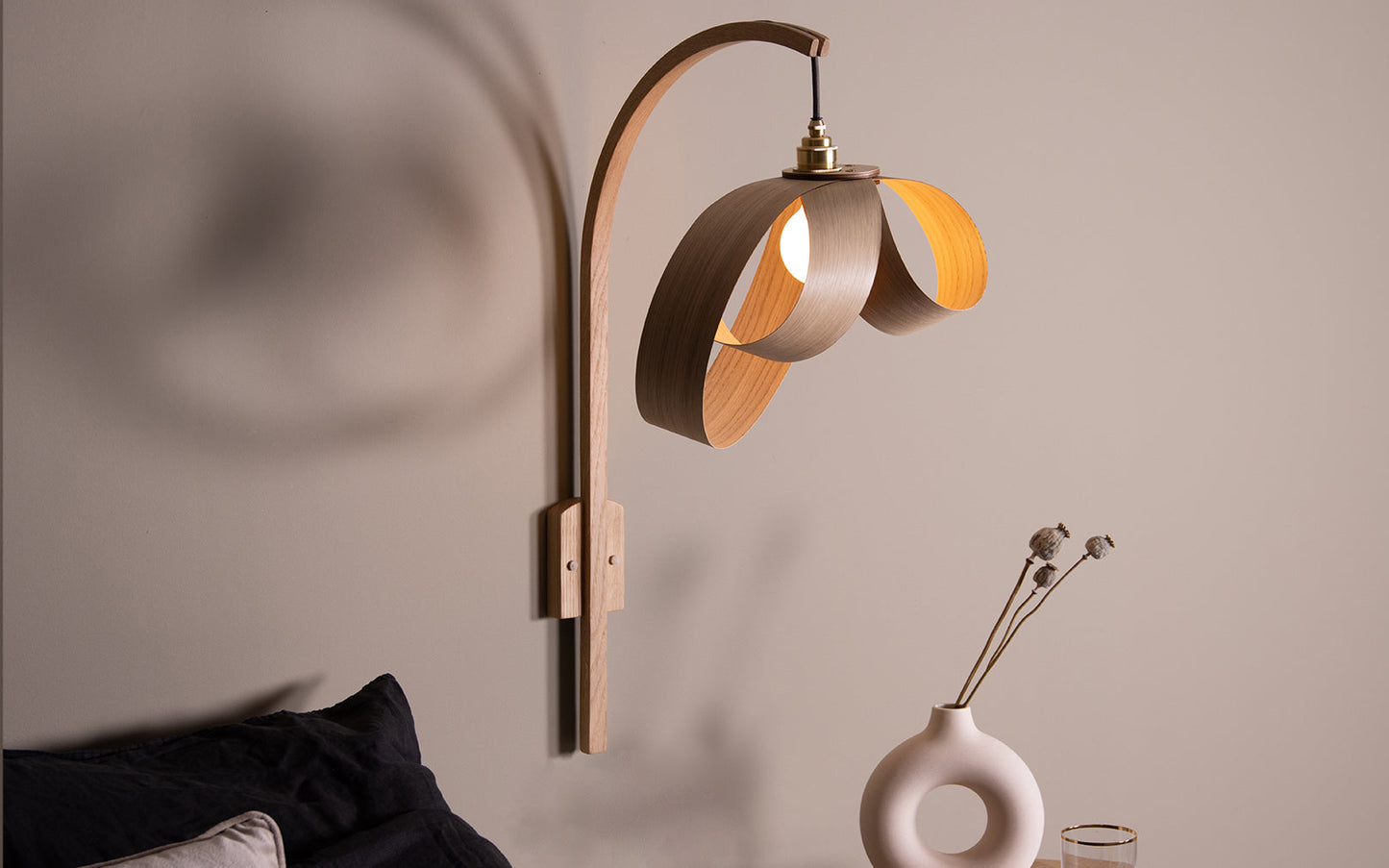 Verso Small - Tilow Wall Light - oak wood