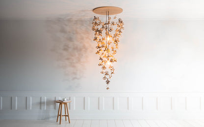 Flock Chandelier - oak wood