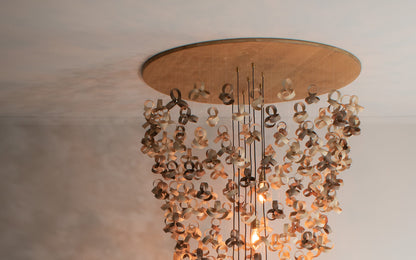 Flock Chandelier Large - oak wood