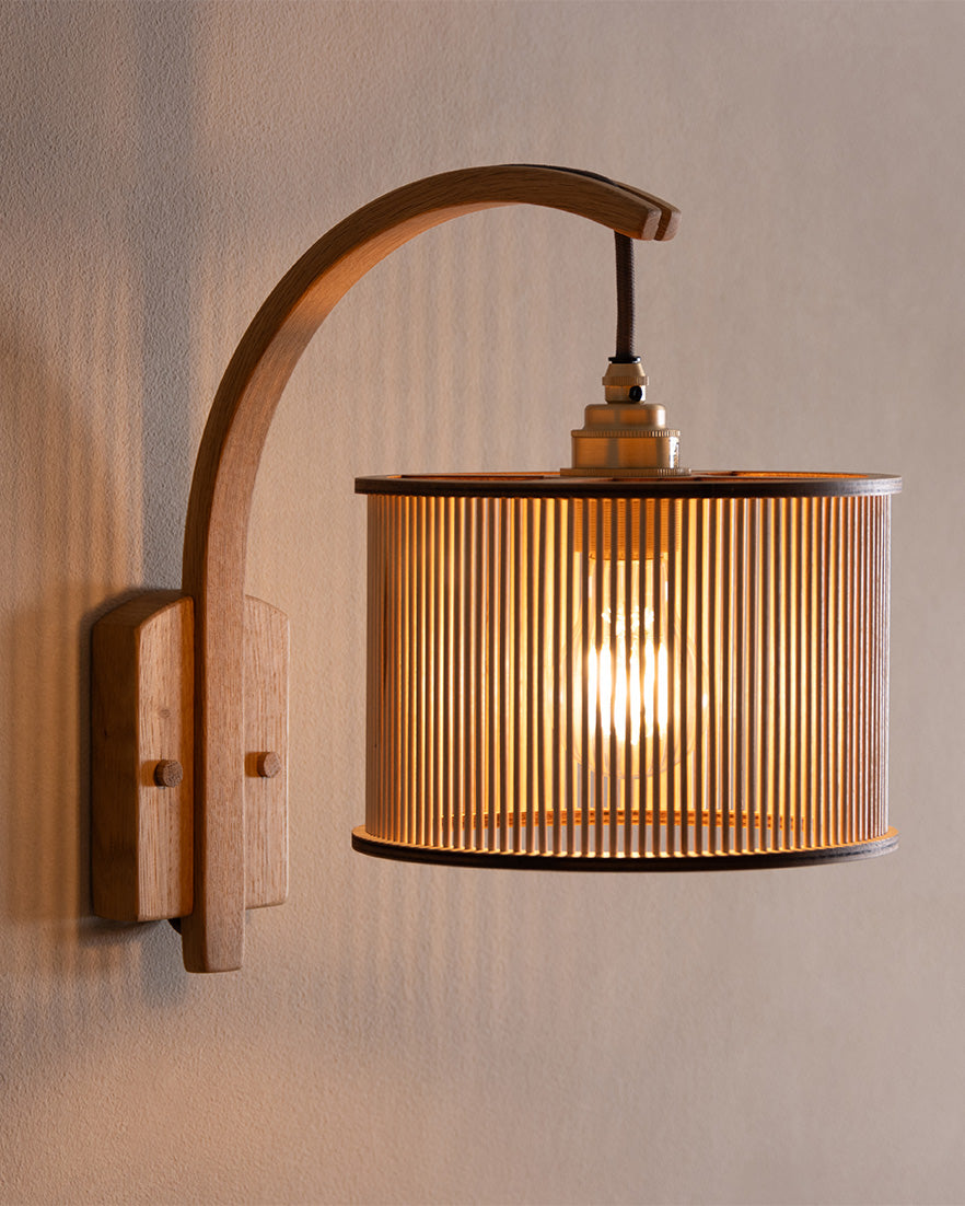 Artus X-Small - Stem Wall Light - oak wood