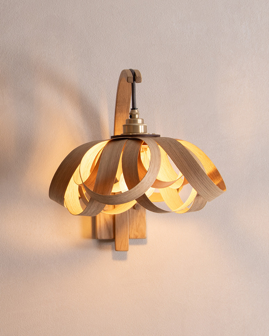 Skipper X-Small - Stem Wall Light - oak wood