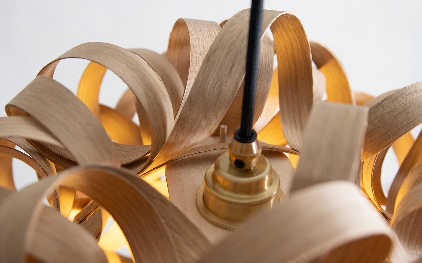 No.1 Pendant - Trio Cluster - oak wood