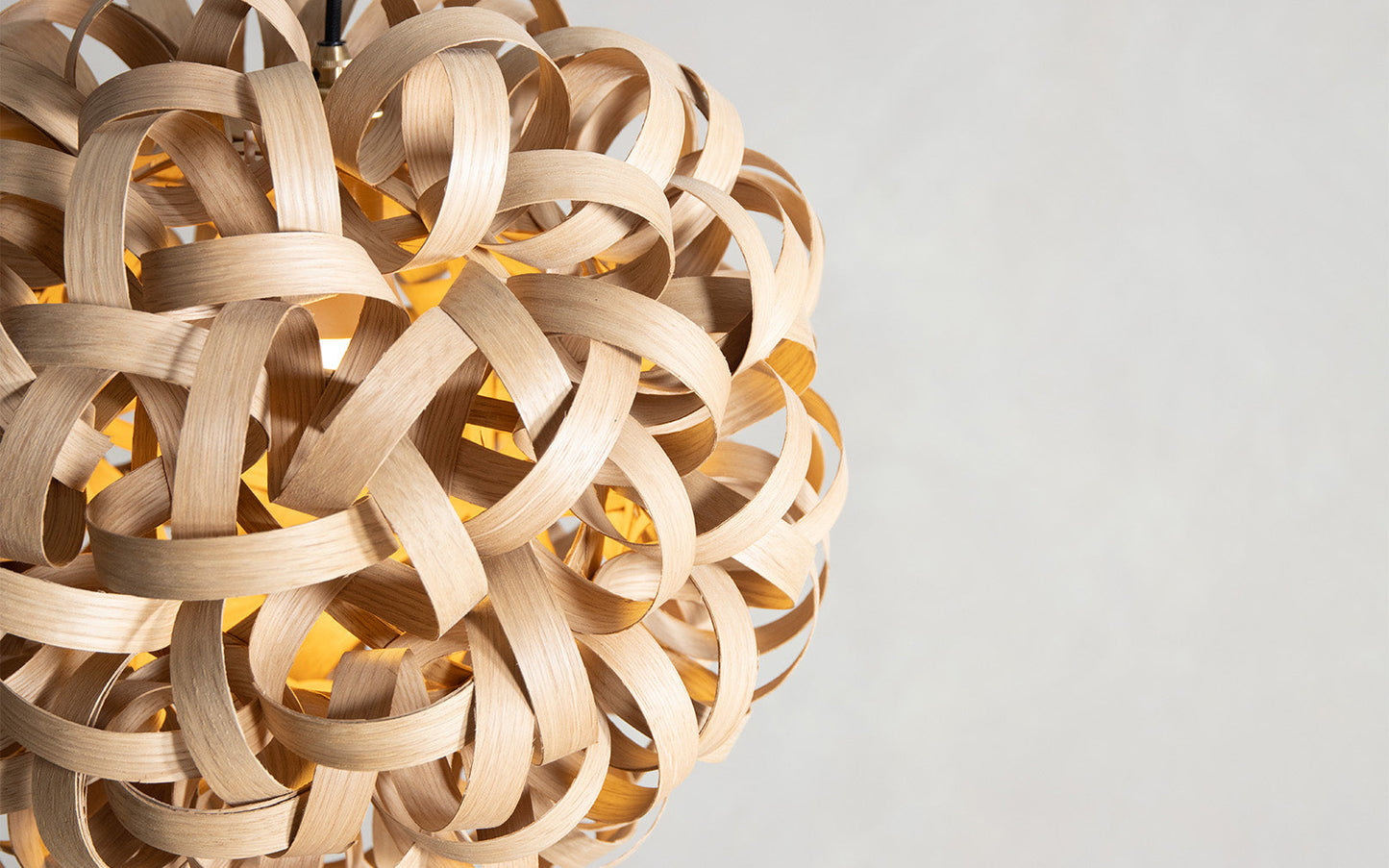 No.1 Pendant Range - Trio Cluster - oak wood