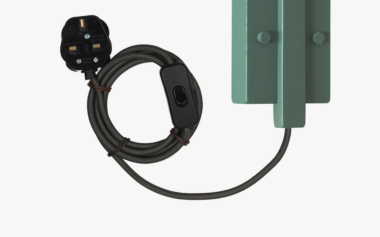 Cove Hanter Wall Light - Falmouth Blue - oak wood