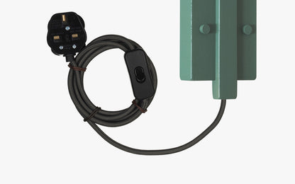 Cove Hanter Wall Light - Falmouth Blue - oak wood