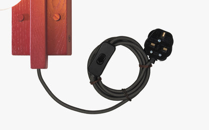 Cove Hanter Wall Light - Falmouth Blue - oak wood