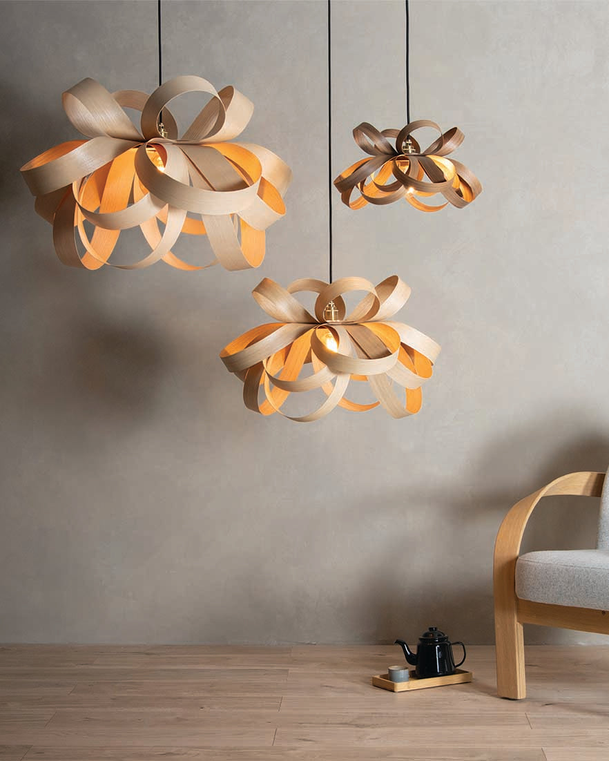 Skipper Pendant Large - oak wood