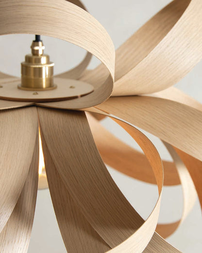 Skipper Pendant - Trio Cluster - oak wood