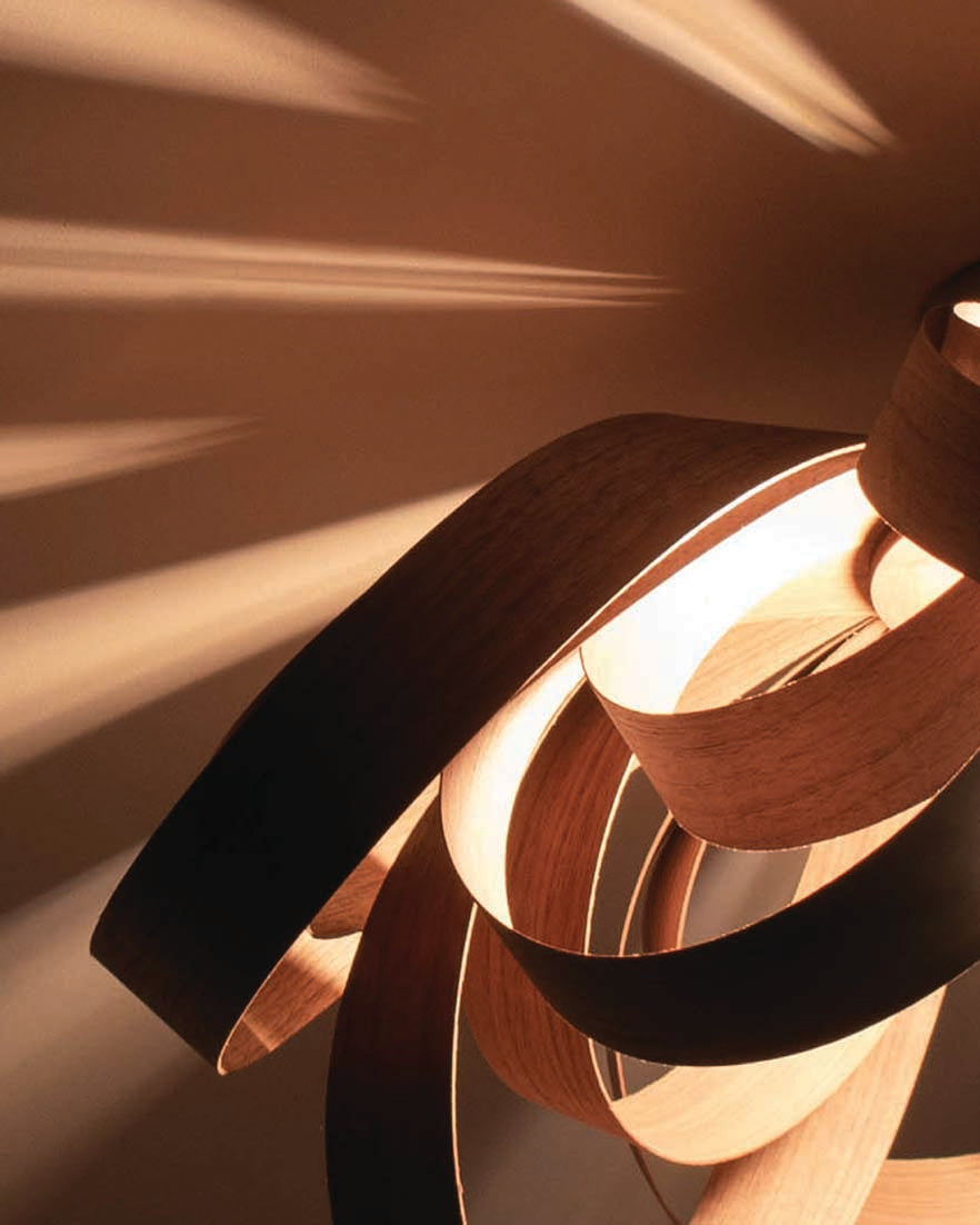 Skipper Flush Ceiling Light - oak wood