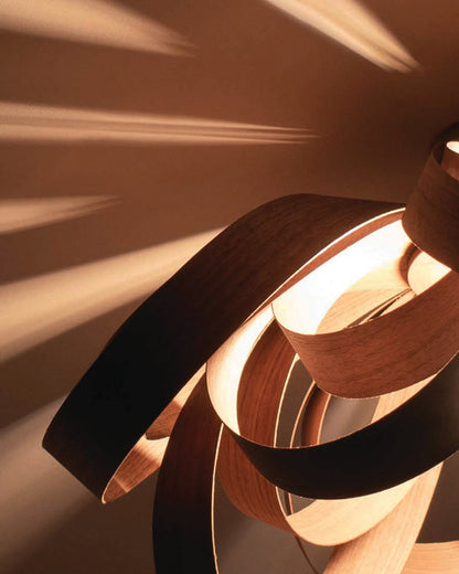 Skipper Flush Ceiling Light - oak wood