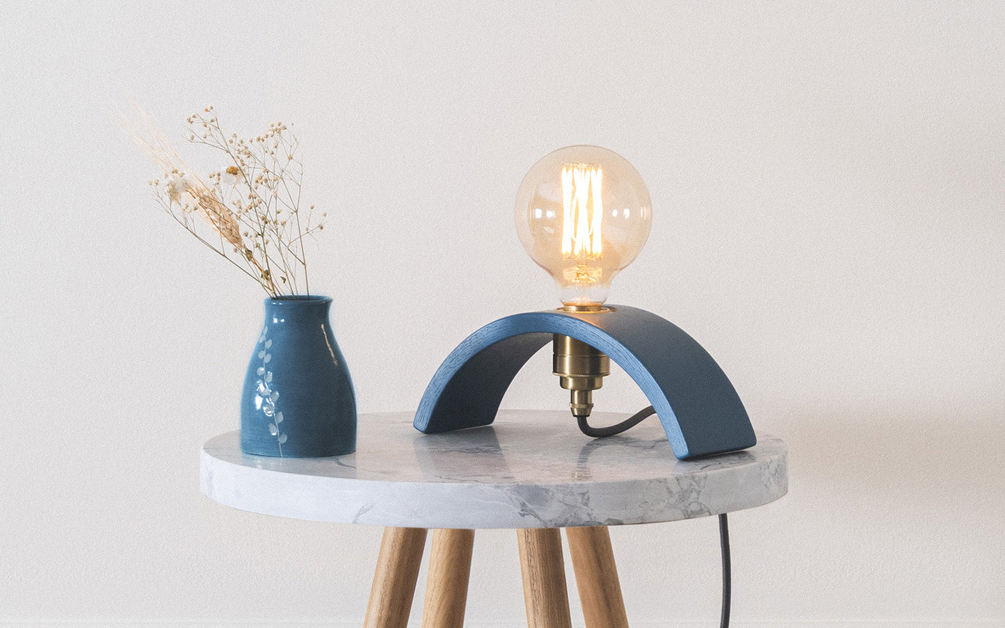 Cove Archer Table Light - Falmouth Blue - brass