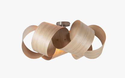 Drift Flush Ceiling Light - oak wood
