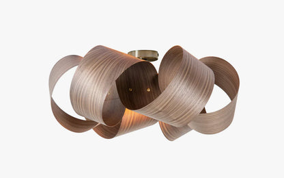 Drift Flush Ceiling Light - oak wood
