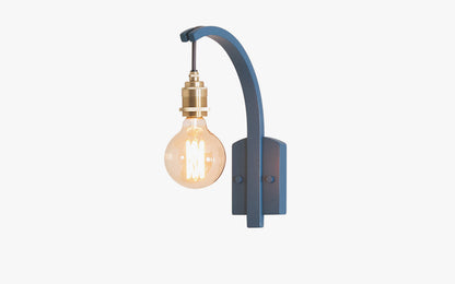 Cove Hanter Wall Light - Falmouth Blue - oak wood