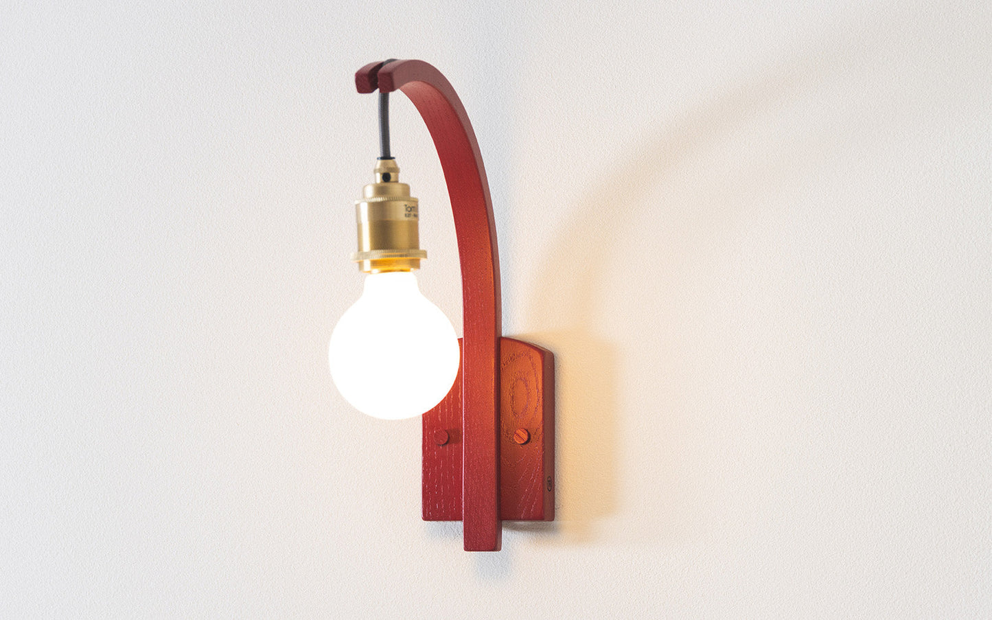 Cove Hanter Wall Light - Falmouth Blue - oak wood