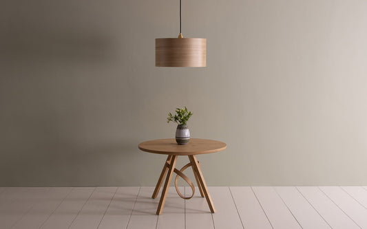 Kanna Drum Pendant Large - oak wood