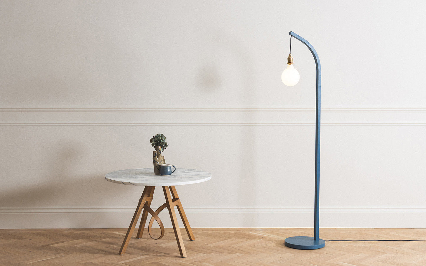 Cove Mooring Floor Light - Falmouth Blue - iron