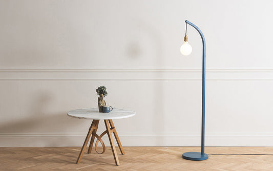 Cove Mooring Floor Light - Falmouth Blue - iron