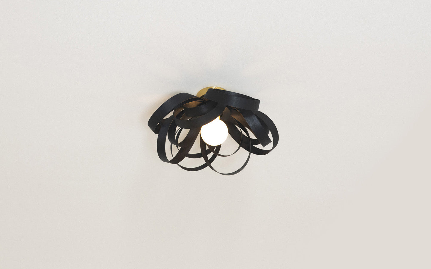 Noctis Skipper Small Flush Ceiling Light - wood