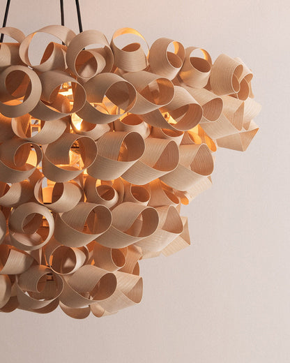 Shoal Chandelier - oak wood