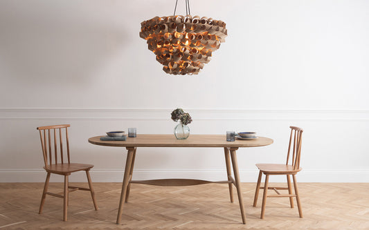 Shoal Chandelier - oak wood