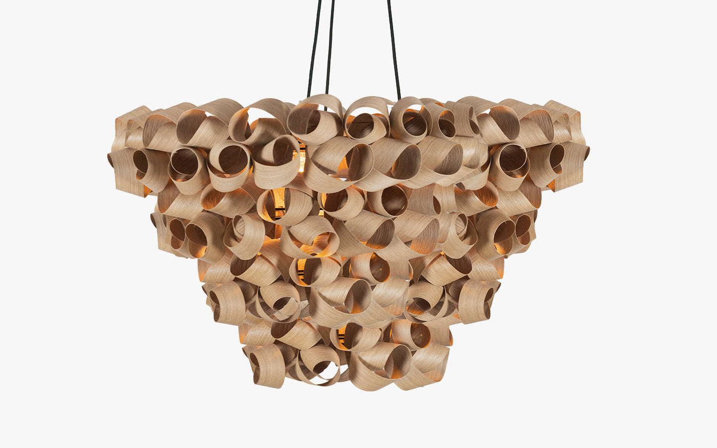 Shoal Chandelier - oak wood