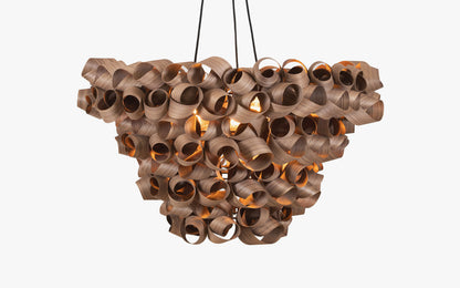 Shoal Chandelier - oak wood