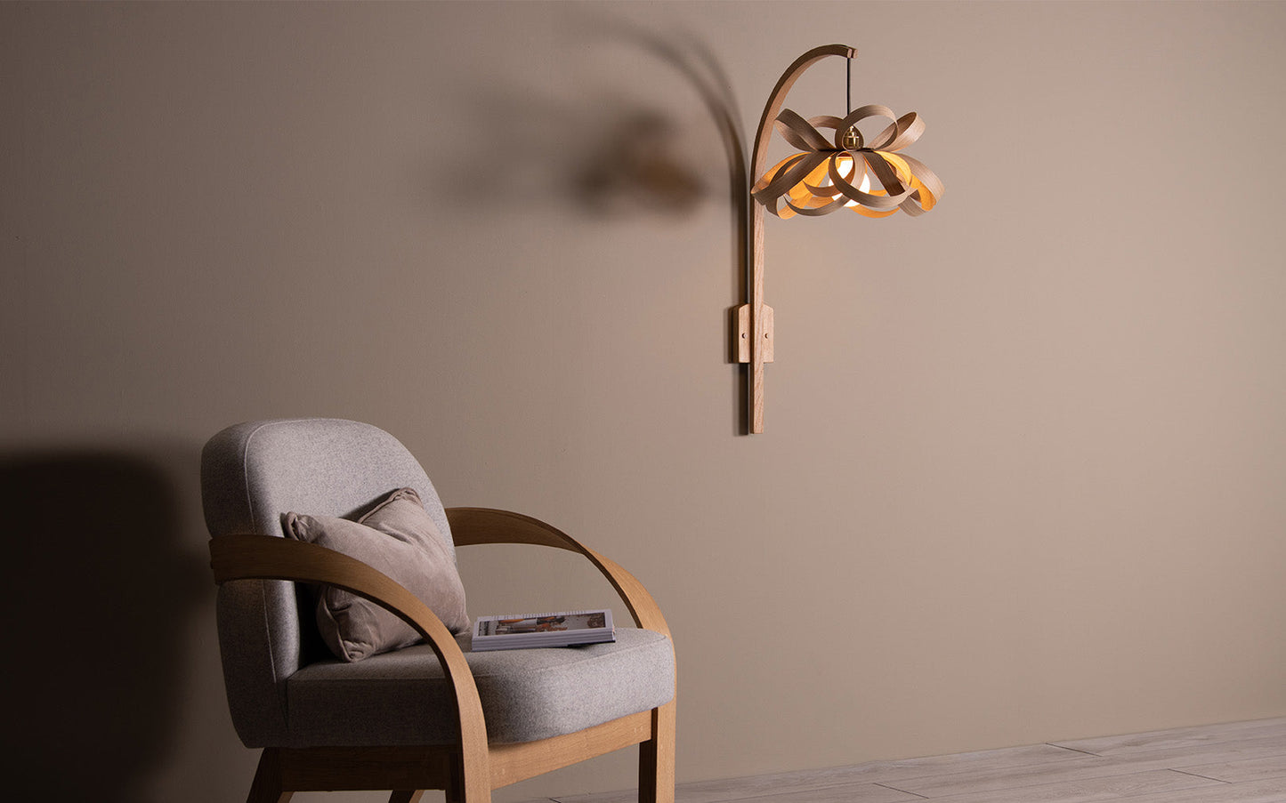 Skipper Small - Tilow Wall Light - oak wood