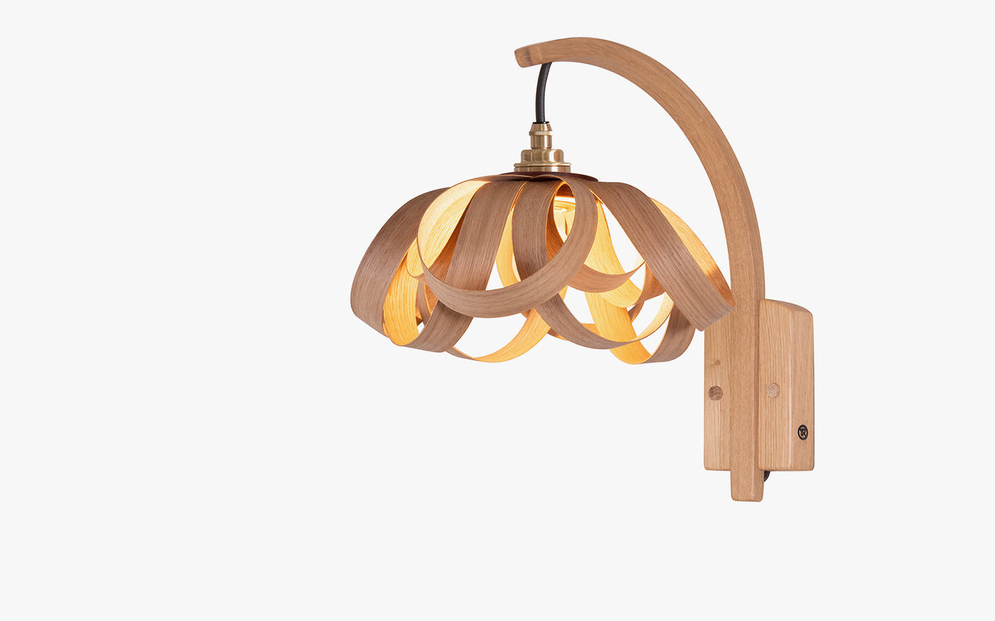 Skipper X-Small - Stem Wall Light - oak wood