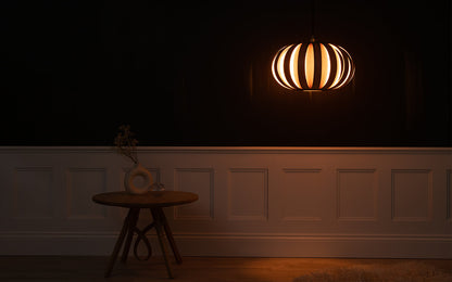 Urchin Pendant - oak wood