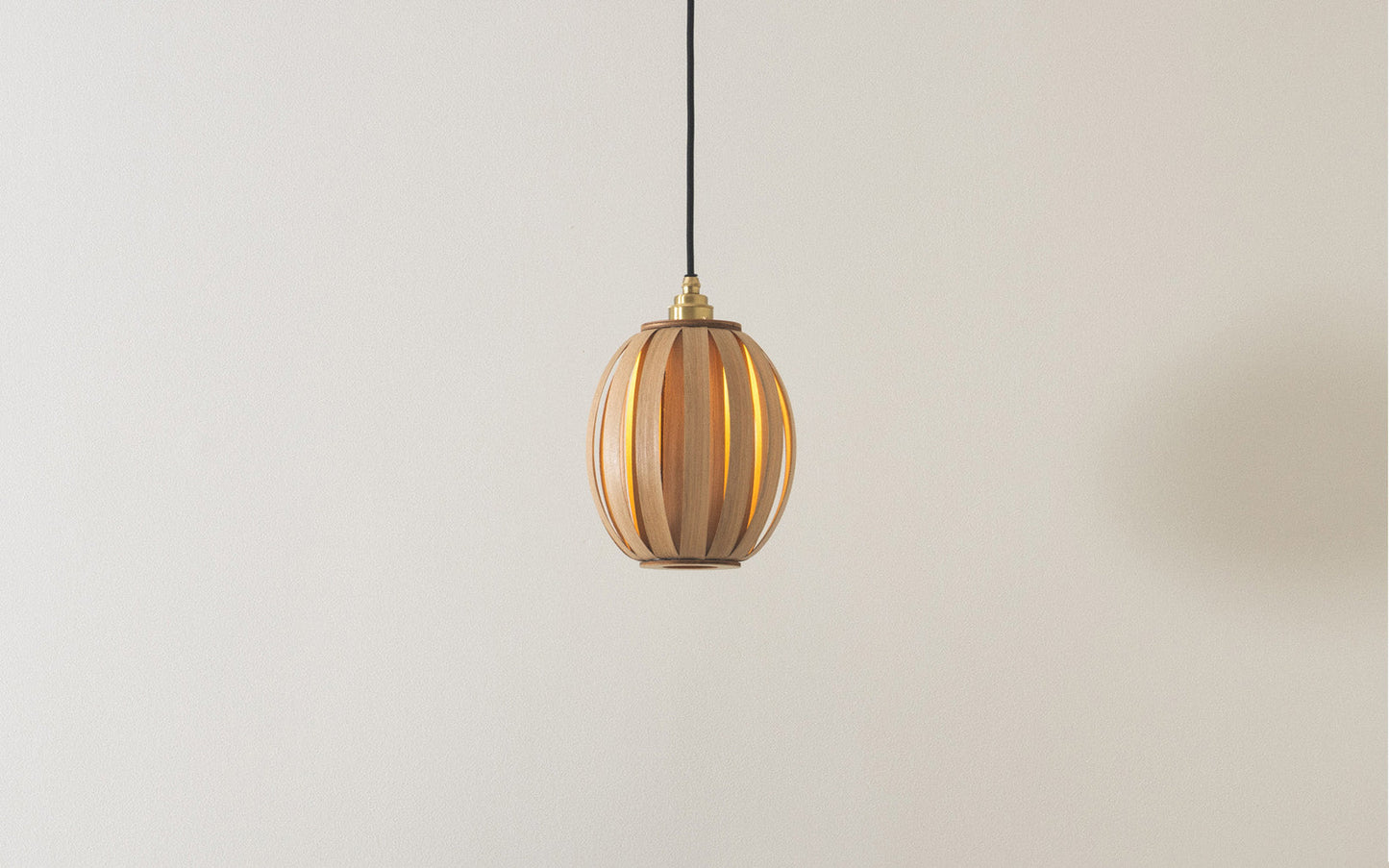 Urchin Oval Pendant - oak wood