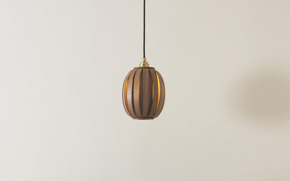 Urchin Oval Pendant - oak wood