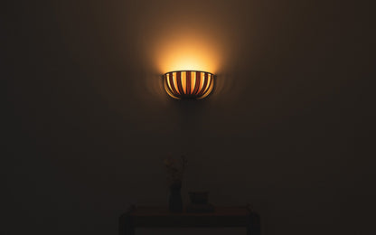 Urchin Wall Uplighter - oak wood