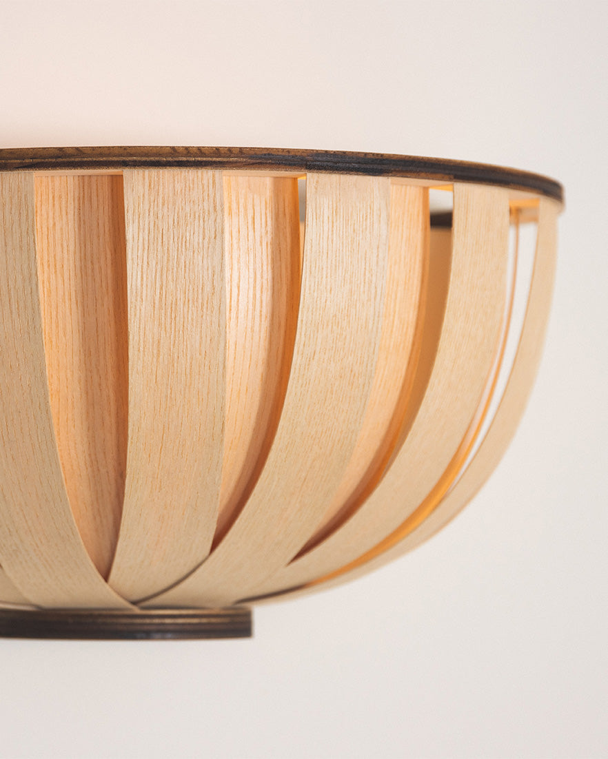 Urchin Wall Uplighter - oak wood