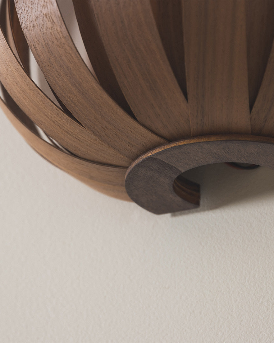 Urchin Wall Light - oak wood