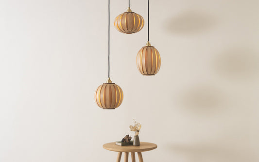 Urchin X-Small Range - Trio Cluster - oak wood