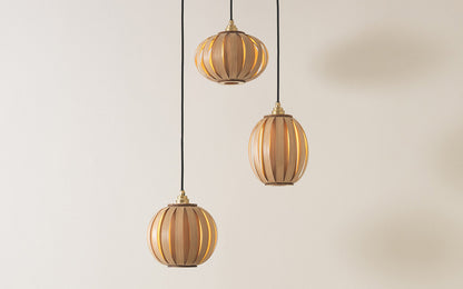 Urchin X-Small Range - Trio Cluster - oak wood