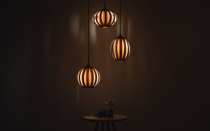 Urchin X-Small Range - Trio Cluster - oak wood