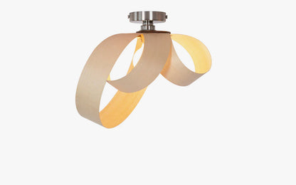 Verso Small Flush Ceiling Light - wood