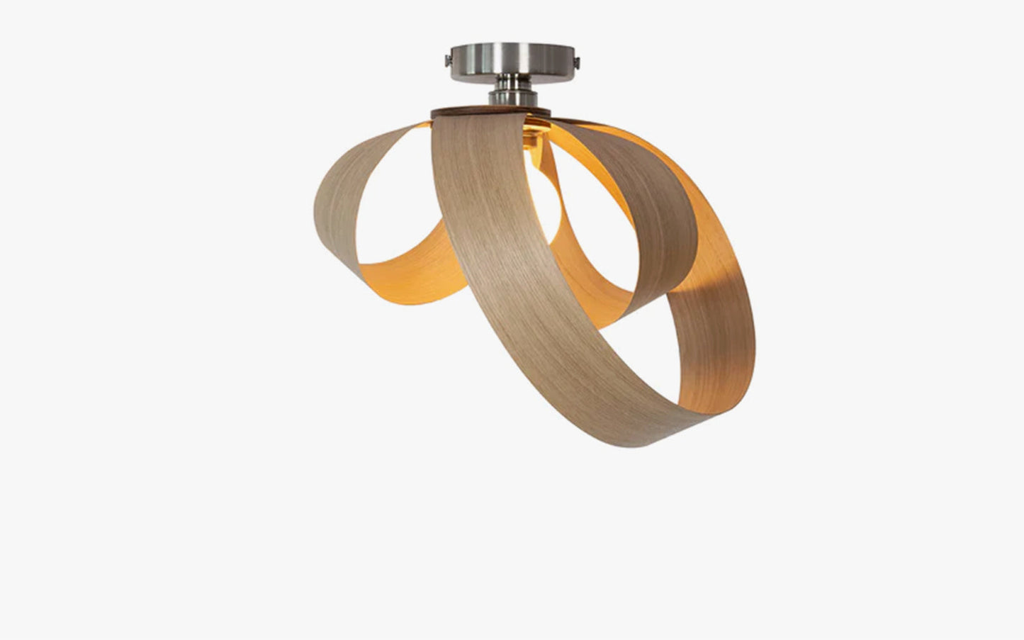 Verso Small Flush Ceiling Light - wood